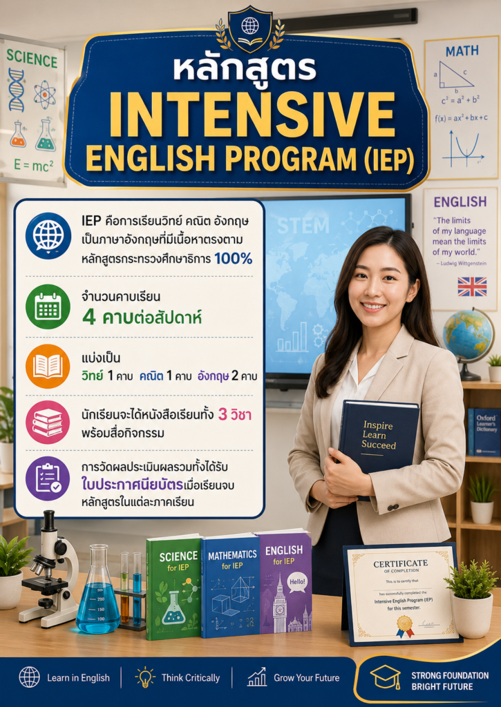 หลักสูตร INTENSIVE ENGLISH PROGRAM (IEP)